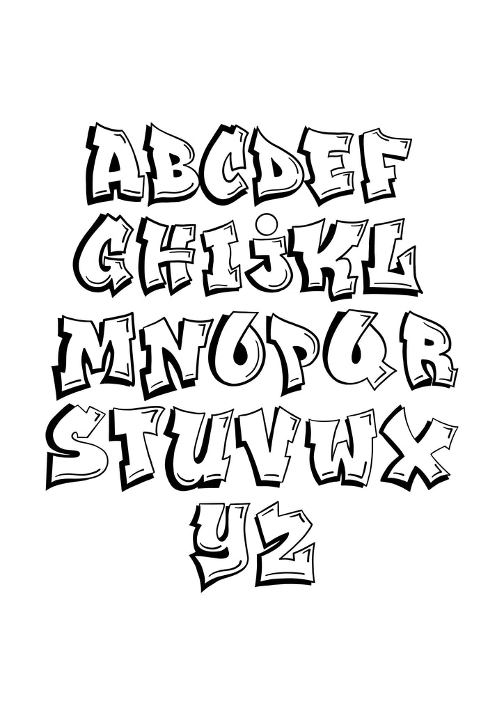 different graffiti alphabets
